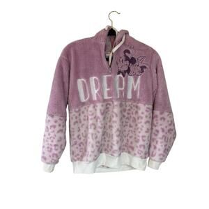 Disney Parks fluffy pink dream minnie sweatshirt hoodie size M